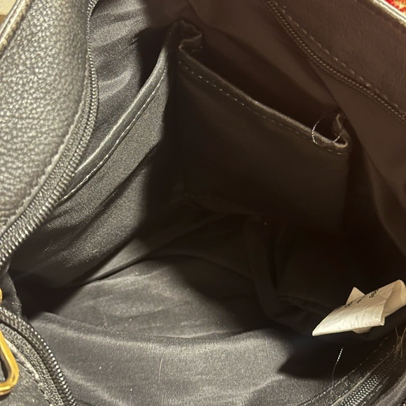 Floriana‎ Floral Hand Painted Black Leather Boho Crossbody Purse - Picture 7 of 12